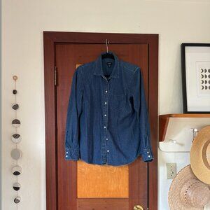 J. Crew Dark Blue Button-Down Shirt